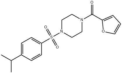 furan-2-yl-[4-(4-propan-2-ylphenyl)sulfonylpiperazin-1-yl]methanone Struktur