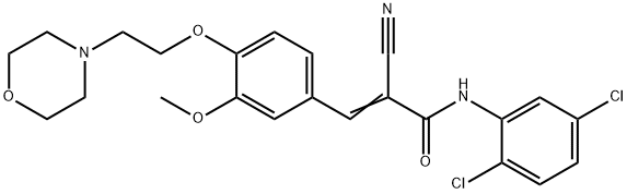 (E)-2-cyano-N-(2,5-dichlorophenyl)-3-[3-methoxy-4-(2-morpholin-4-ylethoxy)phenyl]prop-2-enamide Struktur