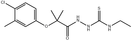 1-[[2-(4-chloro-3-methylphenoxy)-2-methylpropanoyl]amino]-3-ethylthiourea Struktur