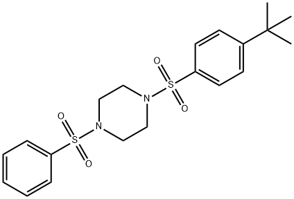 1-(benzenesulfonyl)-4-(4-tert-butylphenyl)sulfonylpiperazine Struktur