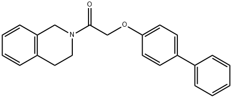 1-(3,4-dihydro-1H-isoquinolin-2-yl)-2-(4-phenylphenoxy)ethanone Struktur