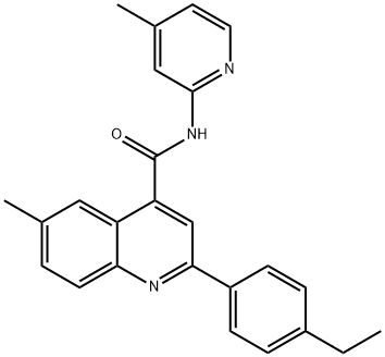 2-(4-ethylphenyl)-6-methyl-N-(4-methylpyridin-2-yl)quinoline-4-carboxamide Struktur