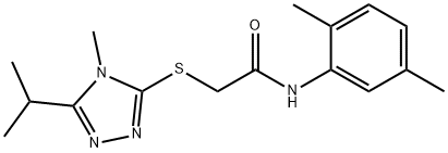 N-(2,5-dimethylphenyl)-2-[(4-methyl-5-propan-2-yl-1,2,4-triazol-3-yl)sulfanyl]acetamide Struktur