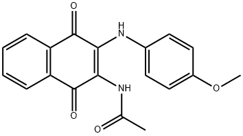 N-[3-(4-methoxyanilino)-1,4-dioxonaphthalen-2-yl]acetamide Struktur