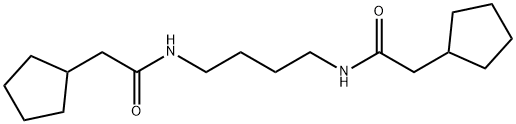 2-cyclopentyl-N-[4-[(2-cyclopentylacetyl)amino]butyl]acetamide Struktur