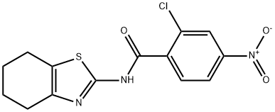 2-chloro-4-nitro-N-(4,5,6,7-tetrahydro-1,3-benzothiazol-2-yl)benzamide Struktur