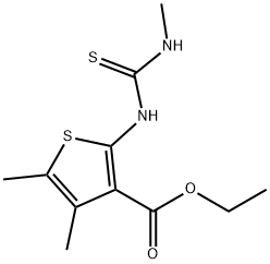 ethyl 4,5-dimethyl-2-(methylcarbamothioylamino)thiophene-3-carboxylate Struktur