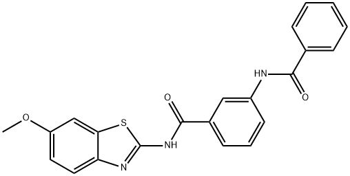 3-benzamido-N-(6-methoxy-1,3-benzothiazol-2-yl)benzamide Struktur