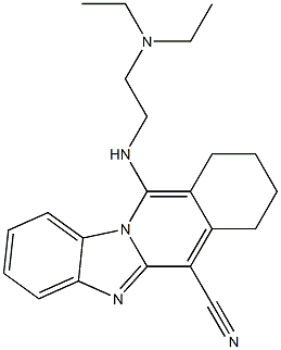 11-[2-(diethylamino)ethylamino]-7,8,9,10-tetrahydrobenzimidazolo[1,2-b]isoquinoline-6-carbonitrile Struktur