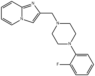 2-[[4-(2-fluorophenyl)piperazin-1-yl]methyl]imidazo[1,2-a]pyridine Struktur