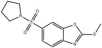 2-methylsulfanyl-6-pyrrolidin-1-ylsulfonyl-1,3-benzothiazole Struktur