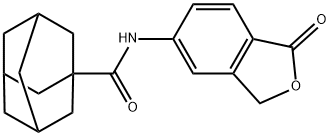 N-(1-oxo-3H-2-benzofuran-5-yl)adamantane-1-carboxamide Struktur