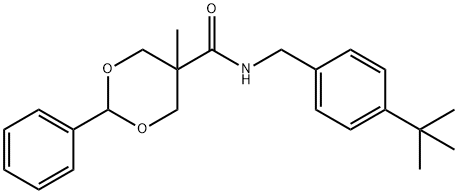 N-[(4-tert-butylphenyl)methyl]-5-methyl-2-phenyl-1,3-dioxane-5-carboxamide Struktur