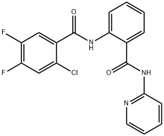 2-chloro-4,5-difluoro-N-[2-(pyridin-2-ylcarbamoyl)phenyl]benzamide Struktur