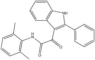 N-(2,6-dimethylphenyl)-2-oxo-2-(2-phenyl-1H-indol-3-yl)acetamide Struktur