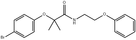 2-(4-bromophenoxy)-2-methyl-N-(2-phenoxyethyl)propanamide Struktur