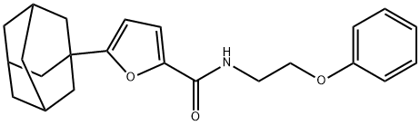 5-(1-adamantyl)-N-(2-phenoxyethyl)furan-2-carboxamide Struktur