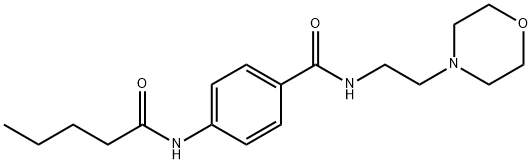 N-(2-morpholin-4-ylethyl)-4-(pentanoylamino)benzamide Struktur