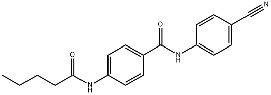 N-(4-cyanophenyl)-4-(pentanoylamino)benzamide Struktur