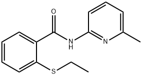 2-ethylsulfanyl-N-(6-methylpyridin-2-yl)benzamide Struktur