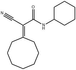 2-cyano-N-cyclohexyl-2-cyclooctylideneacetamide Struktur