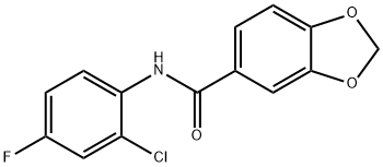 N-(2-chloro-4-fluorophenyl)-1,3-benzodioxole-5-carboxamide Struktur