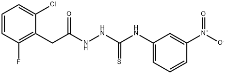 1-[[2-(2-chloro-6-fluorophenyl)acetyl]amino]-3-(3-nitrophenyl)thiourea Struktur