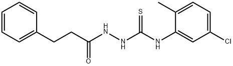 1-(5-chloro-2-methylphenyl)-3-(3-phenylpropanoylamino)thiourea Struktur