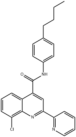 N-(4-butylphenyl)-8-chloro-2-pyridin-2-ylquinoline-4-carboxamide Struktur