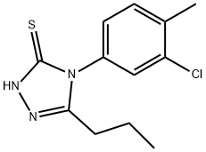 4-(3-chloro-4-methylphenyl)-3-propyl-1H-1,2,4-triazole-5-thione Struktur