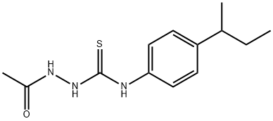 1-acetamido-3-(4-butan-2-ylphenyl)thiourea Struktur