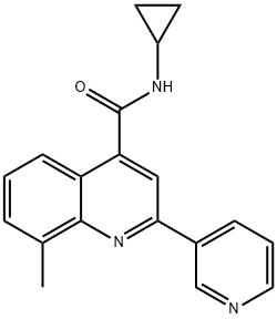 N-cyclopropyl-8-methyl-2-pyridin-3-ylquinoline-4-carboxamide Struktur