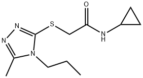 N-cyclopropyl-2-[(5-methyl-4-propyl-1,2,4-triazol-3-yl)sulfanyl]acetamide Struktur