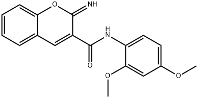 N-(2,4-dimethoxyphenyl)-2-iminochromene-3-carboxamide Struktur