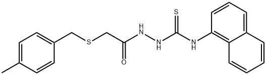 1-[[2-[(4-methylphenyl)methylsulfanyl]acetyl]amino]-3-naphthalen-1-ylthiourea Struktur