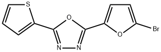 2-(5-bromofuran-2-yl)-5-thiophen-2-yl-1,3,4-oxadiazole Struktur