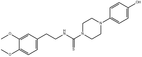 N-[2-(3,4-dimethoxyphenyl)ethyl]-4-(4-hydroxyphenyl)piperazine-1-carbothioamide Struktur