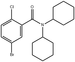 5-bromo-2-chloro-N,N-dicyclohexylbenzamide Struktur