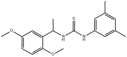 1-[1-(2,5-dimethoxyphenyl)ethyl]-3-(3,5-dimethylphenyl)thiourea Struktur