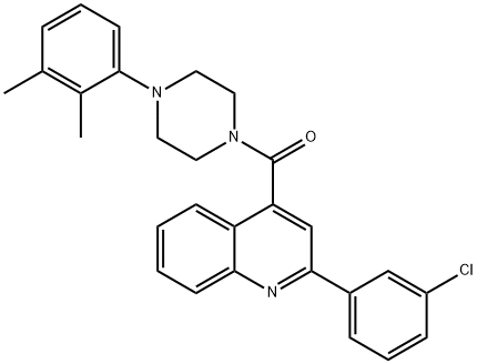 [2-(3-chlorophenyl)quinolin-4-yl]-[4-(2,3-dimethylphenyl)piperazin-1-yl]methanone Struktur