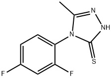 4-(2,4-difluorophenyl)-3-methyl-1H-1,2,4-triazole-5-thione Struktur