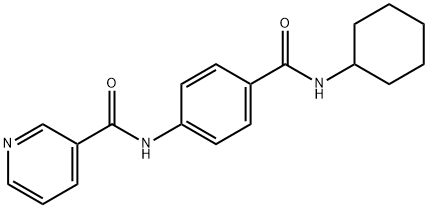 N-[4-(cyclohexylcarbamoyl)phenyl]pyridine-3-carboxamide Struktur