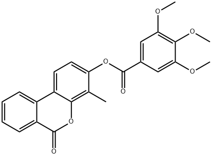 (4-methyl-6-oxobenzo[c]chromen-3-yl) 3,4,5-trimethoxybenzoate Struktur