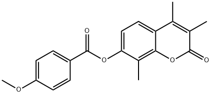 (3,4,8-trimethyl-2-oxochromen-7-yl) 4-methoxybenzoate Struktur