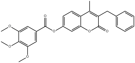 (3-benzyl-4-methyl-2-oxochromen-7-yl) 3,4,5-trimethoxybenzoate Struktur