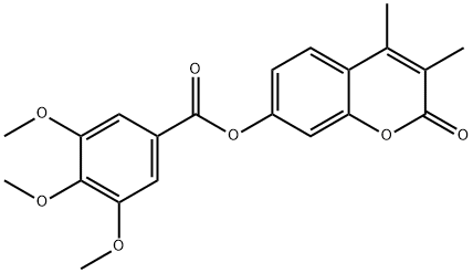 (3,4-dimethyl-2-oxochromen-7-yl) 3,4,5-trimethoxybenzoate Struktur