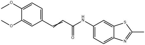 (E)-3-(3,4-dimethoxyphenyl)-N-(2-methyl-1,3-benzothiazol-6-yl)prop-2-enamide Struktur