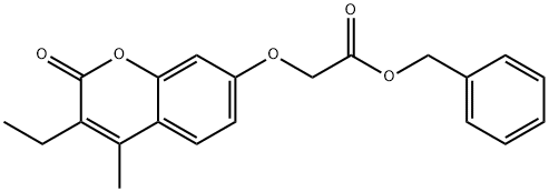 benzyl 2-(3-ethyl-4-methyl-2-oxochromen-7-yl)oxyacetate Struktur