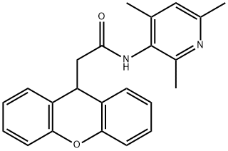 N-(2,4,6-trimethylpyridin-3-yl)-2-(9H-xanthen-9-yl)acetamide Struktur