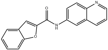 N-quinolin-6-yl-1-benzofuran-2-carboxamide Struktur